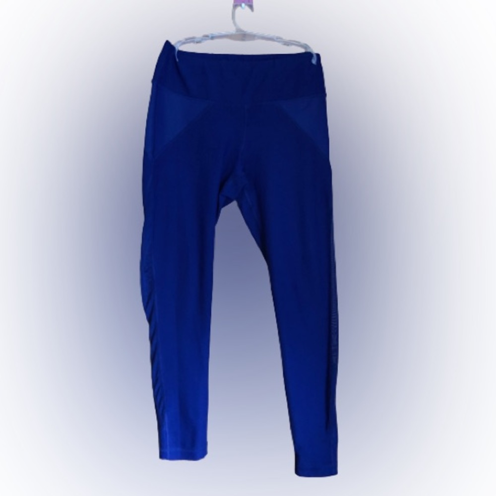 90 Degree by Reflex Dark Blue Side See Through Leggings.